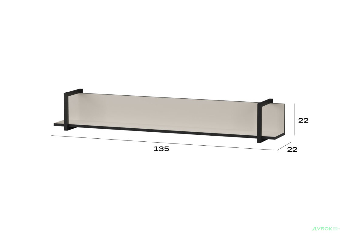Изображение 3 - Полка F-0015 Forte / Форте, 136 см кашемир