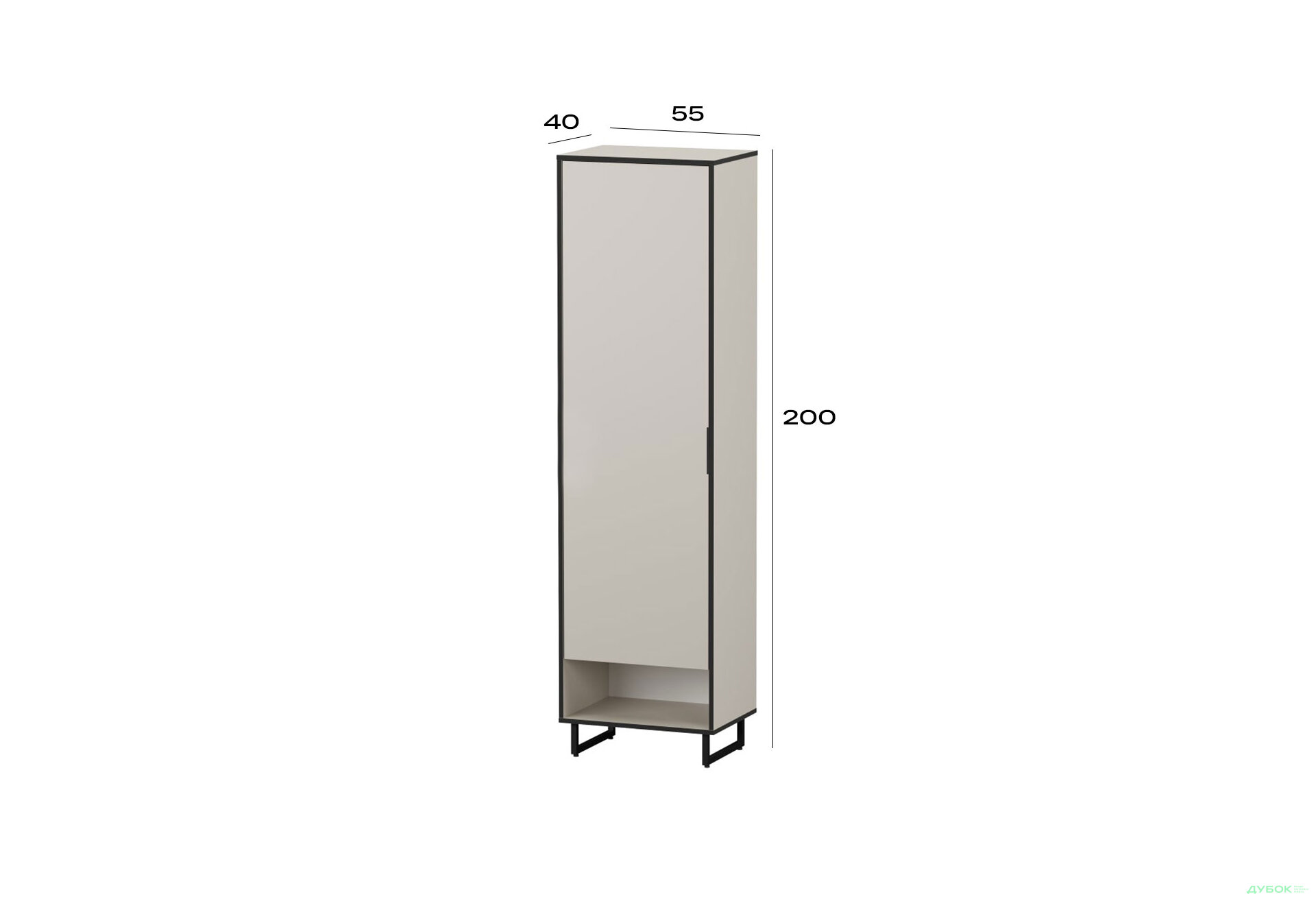 Изображение 4 - Шкаф F-0005 Forte / Форте, 55 см кашемир