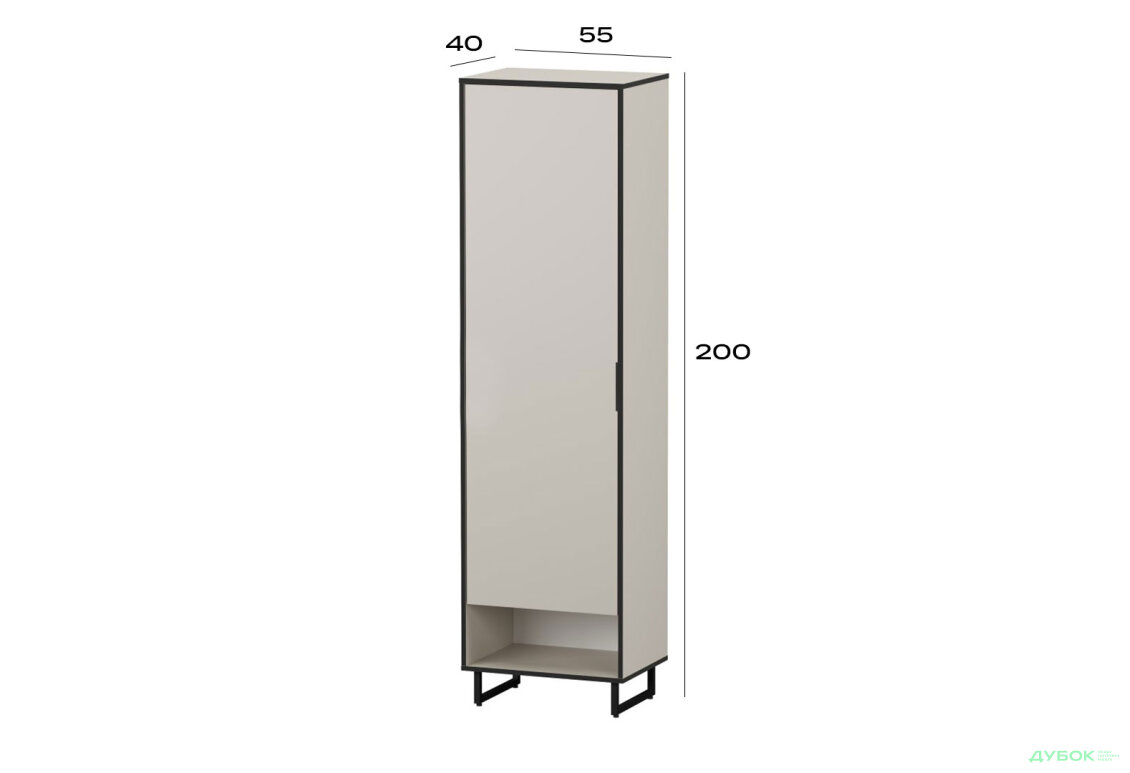 Изображение 4 - Шкаф F-0005 Forte / Форте, 55 см кашемир