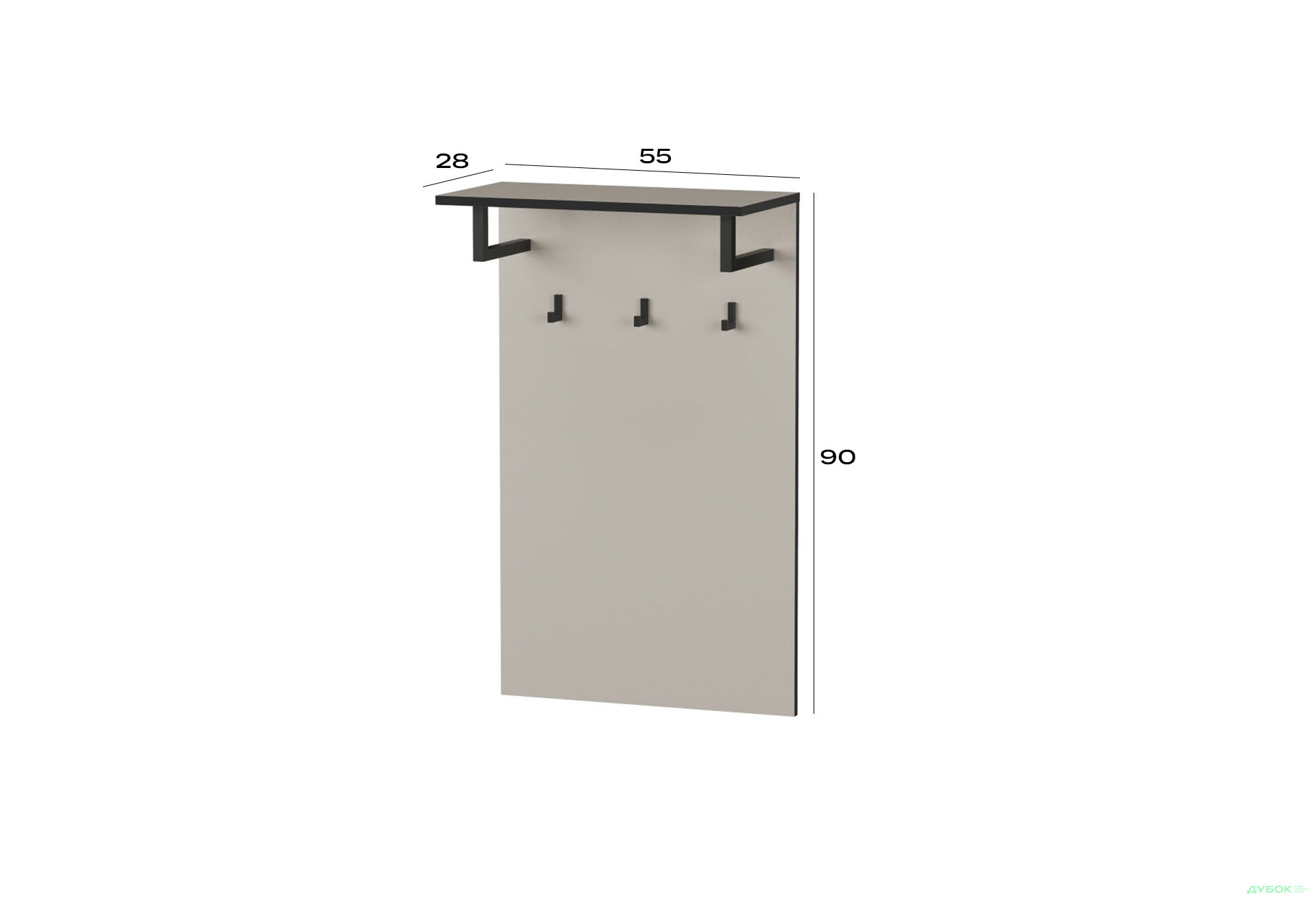 Изображение 3 - Вешалка для одежды F-0001 Forte / Форте, 55 см кашемир