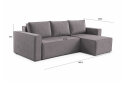 Изображение 4 - Мягкий уголок Рекам 263х160 см, серый (Allure Stone)