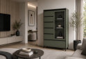 Зображення 2 - Вітрина Лаундж / Lounge REG1W5S1K 95,5 см, зелений димчастий / чорний