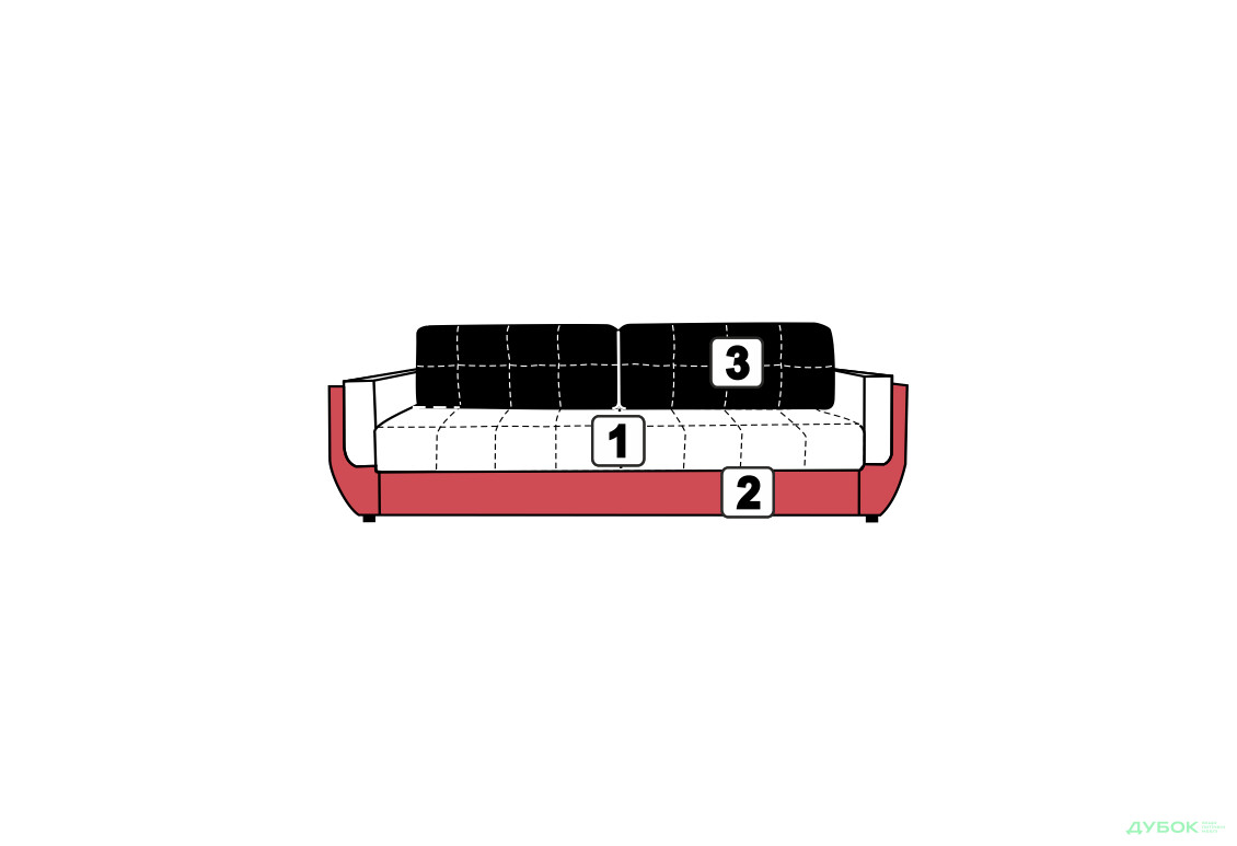 Зображення 8 - Диван -ліжко Фаворит / Favorite прямий Давідос