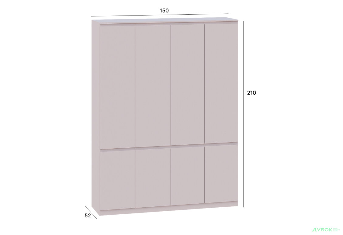 Изображение 4 - Шкаф Мия 8-дверный 150 см, кашемир