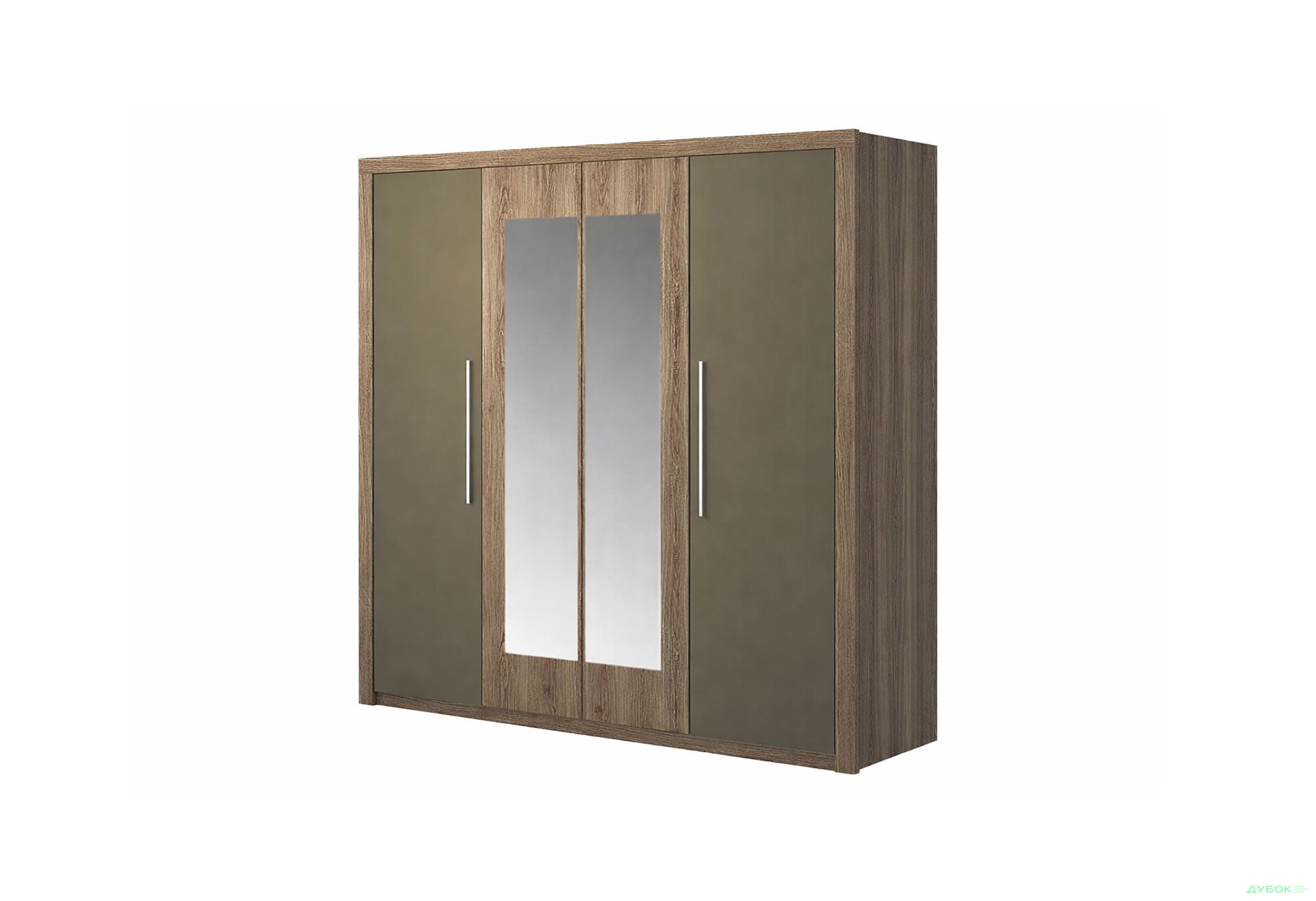 Изображение 1 - Шкаф ВМВ Холдинг Джульетта 4-дверный с зеркалом 239 см Дуб арканзас темный/Бронза