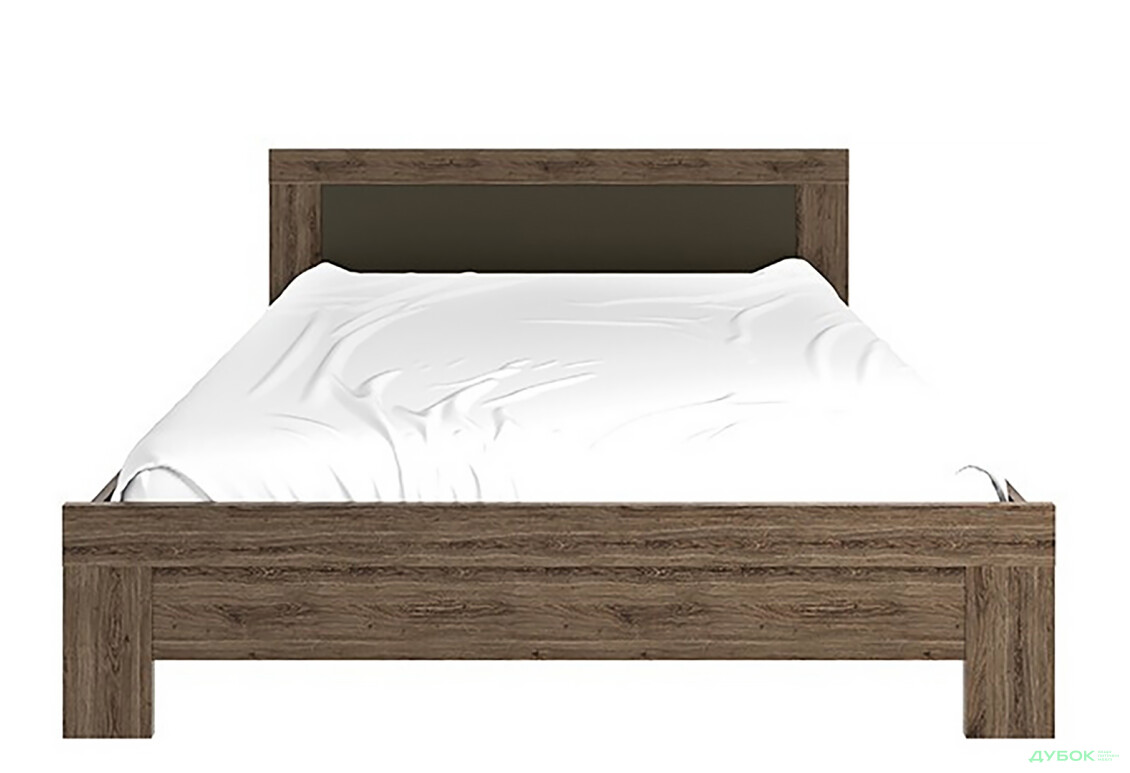 Ліжко VMV holding Джульєта (без вкладу) 160х200 см, дуб арканзас темний/бронза