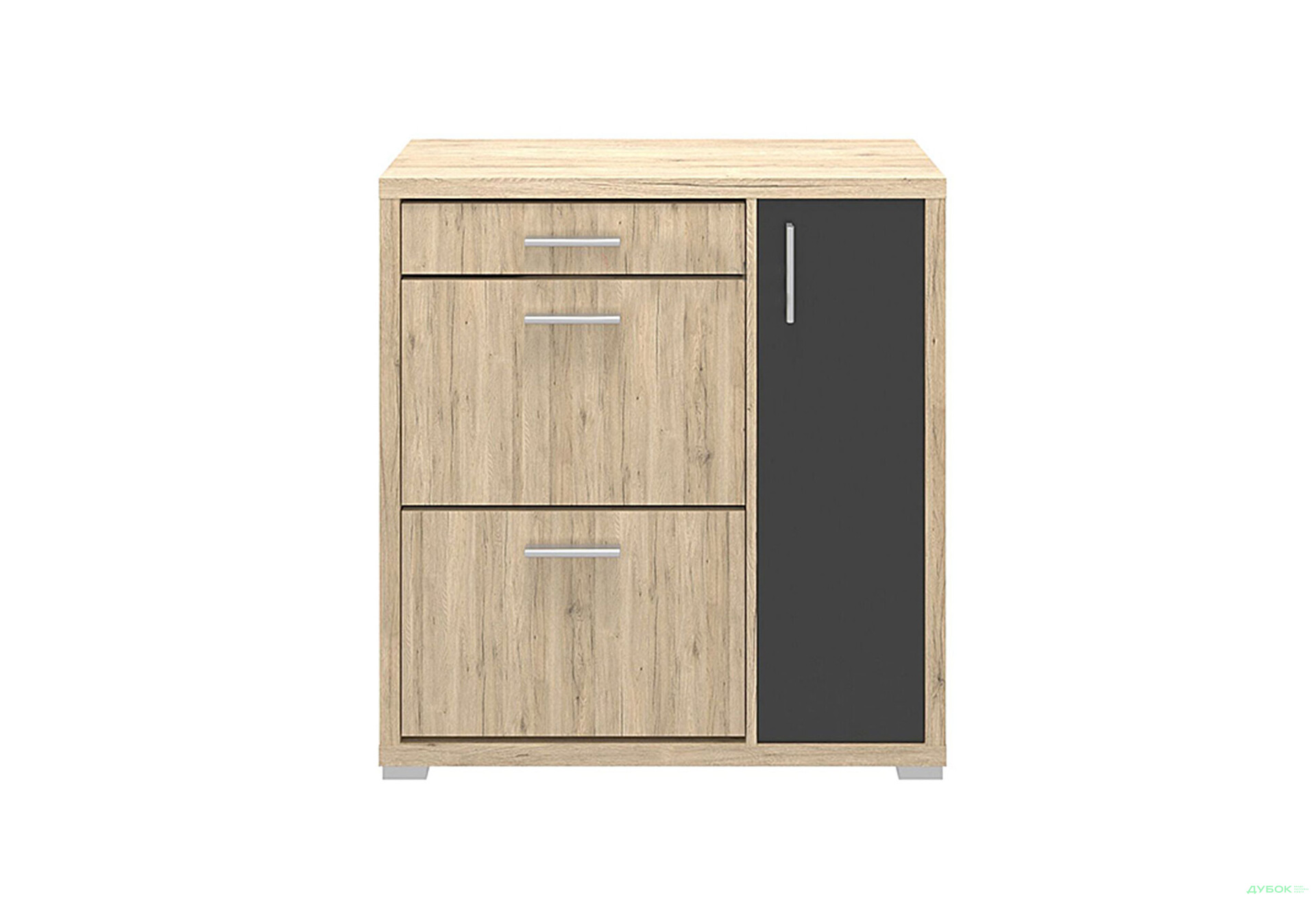 Тумба для обуви VMV holding Лора с 2 отделениями, дверкой и ящиком 90 см Дуб сонома - Изображение 1 Изображение 1 - Тумба для обуви VMV holding Лора с 2 отделениями, дверкой и ящиком 90 см Дуб сонома