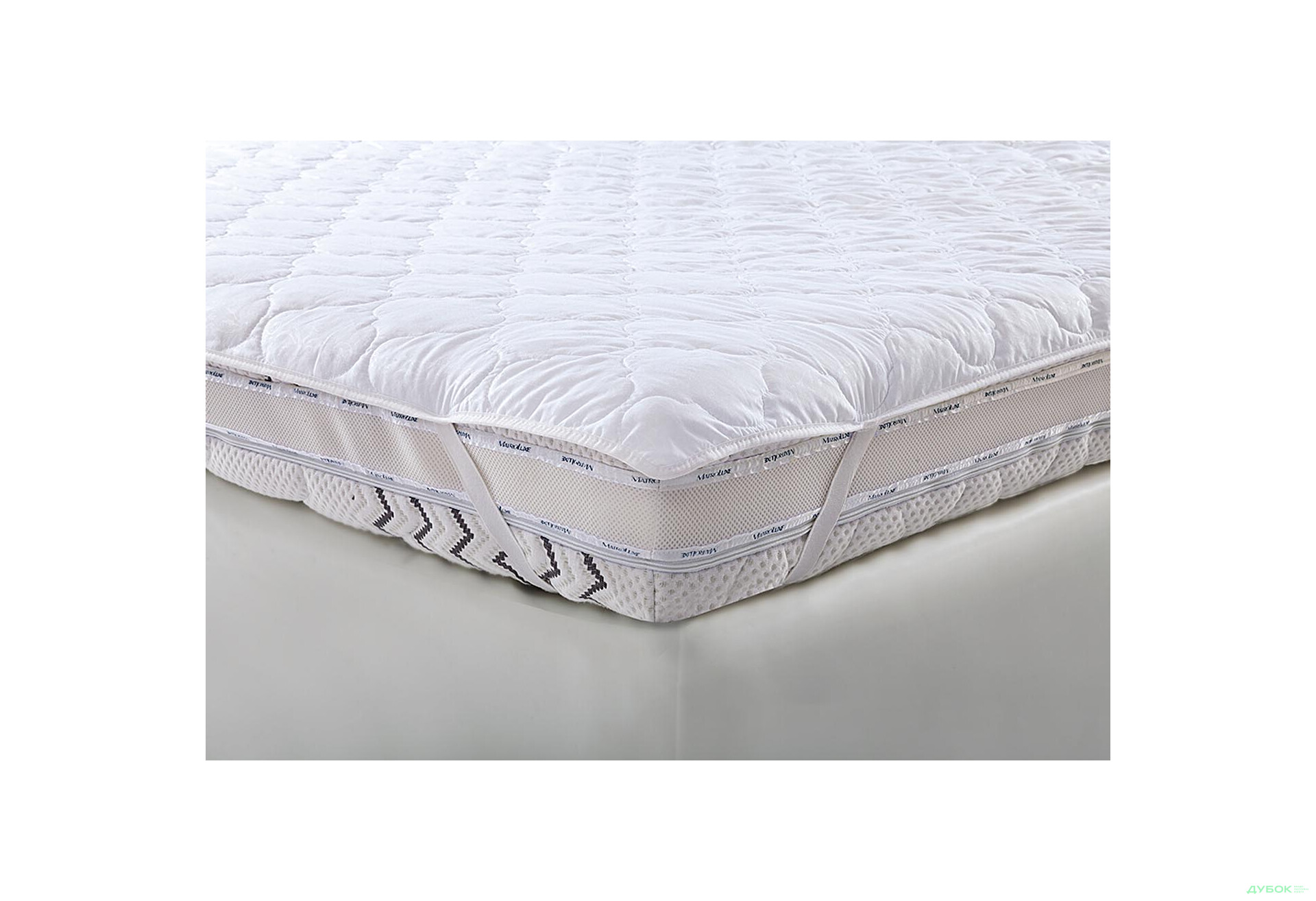 Зображення 2 - Наматрацник (бязь біла) з кутовими фіксаторами Matroluxe