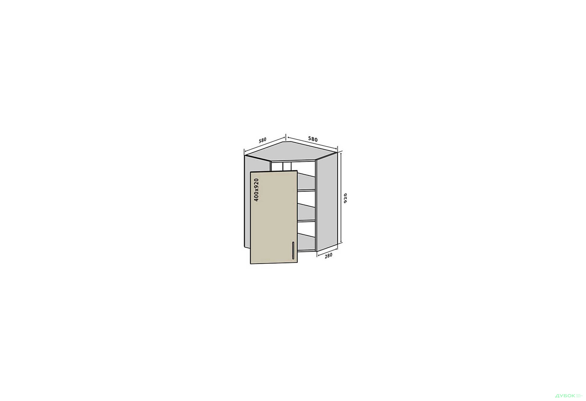 Зображення 1 - В54 Тумба 1Д 58 Максіма VIP-master