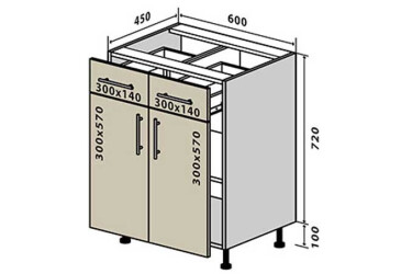 Н26 Тумба 2Ш2Д 60 Максима Вип-Мастер