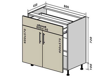 Н31 Тумба 1Ш2Д 80 Максима Вип-Мастер