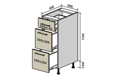 Н8 Тумба 3Ш 30 Максима Вип-Мастер