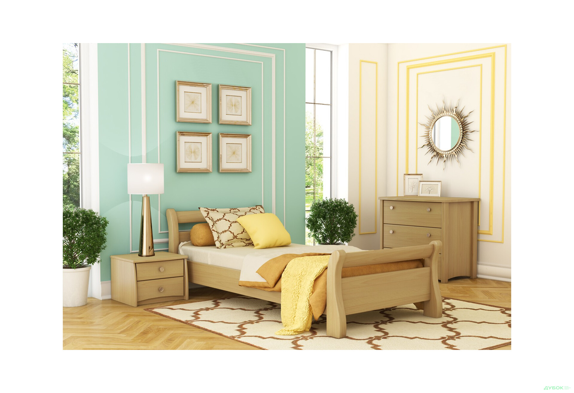 Серия Вега кровать Диана 90х200 (массив) Эстелла - Изображение 9 Изображение 9 - Серия Вега кровать Диана 90х200 (массив) Эстелла