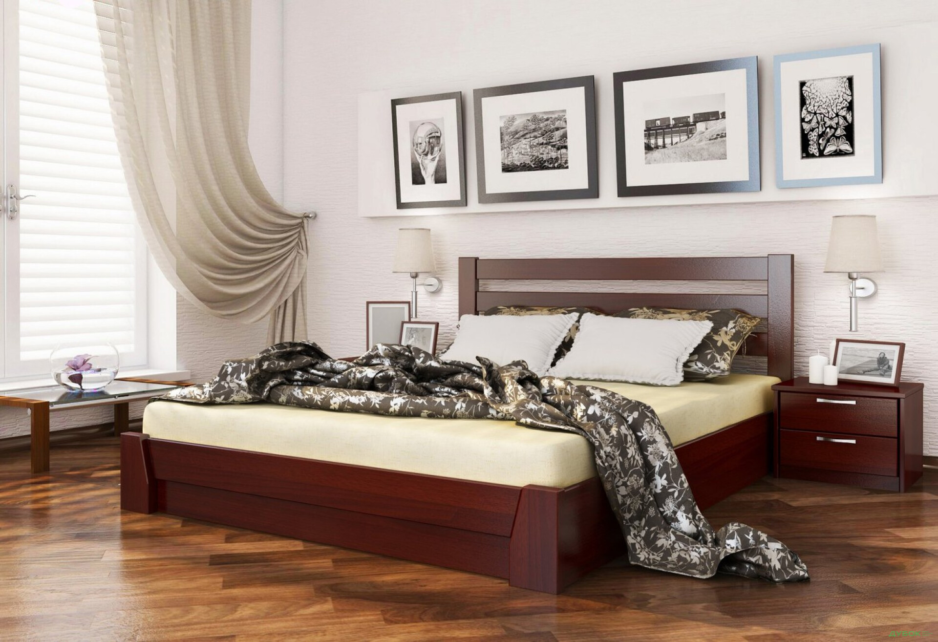 Фото 11 - Серия Тесса кровать Селена 120х200 подъемная (массив) Эстелла