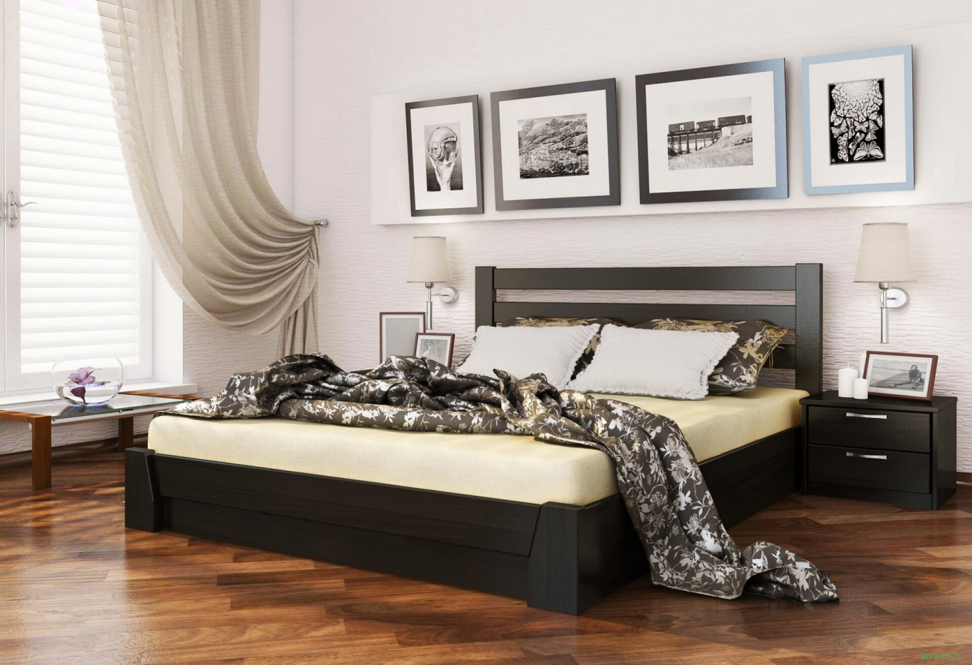 Фото 14 - Серия Тесса кровать Селена 120х200 подъемная (массив) Эстелла