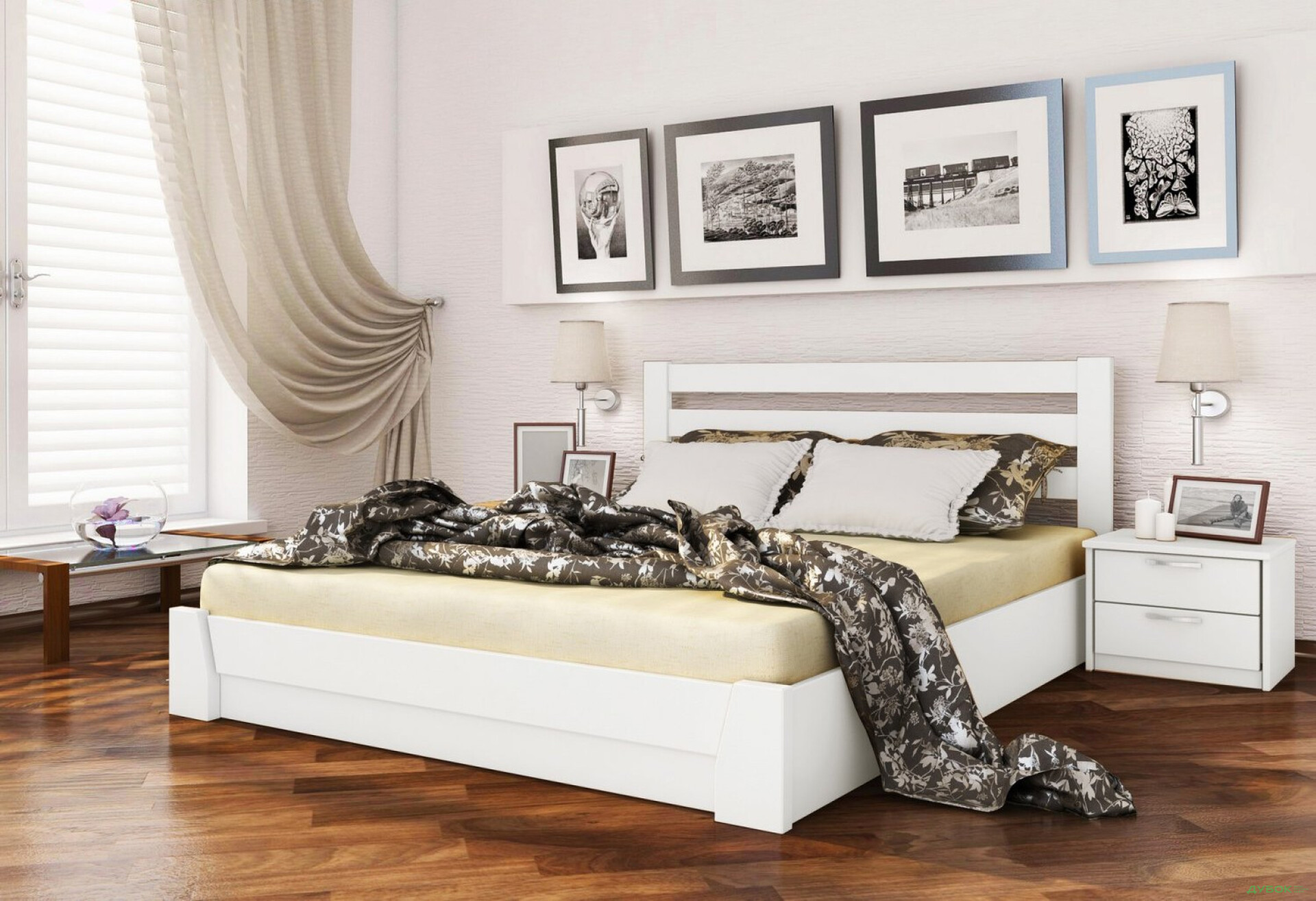 Фото 16 - Серия Тесса кровать Селена 120х200 подъемная (массив) Эстелла