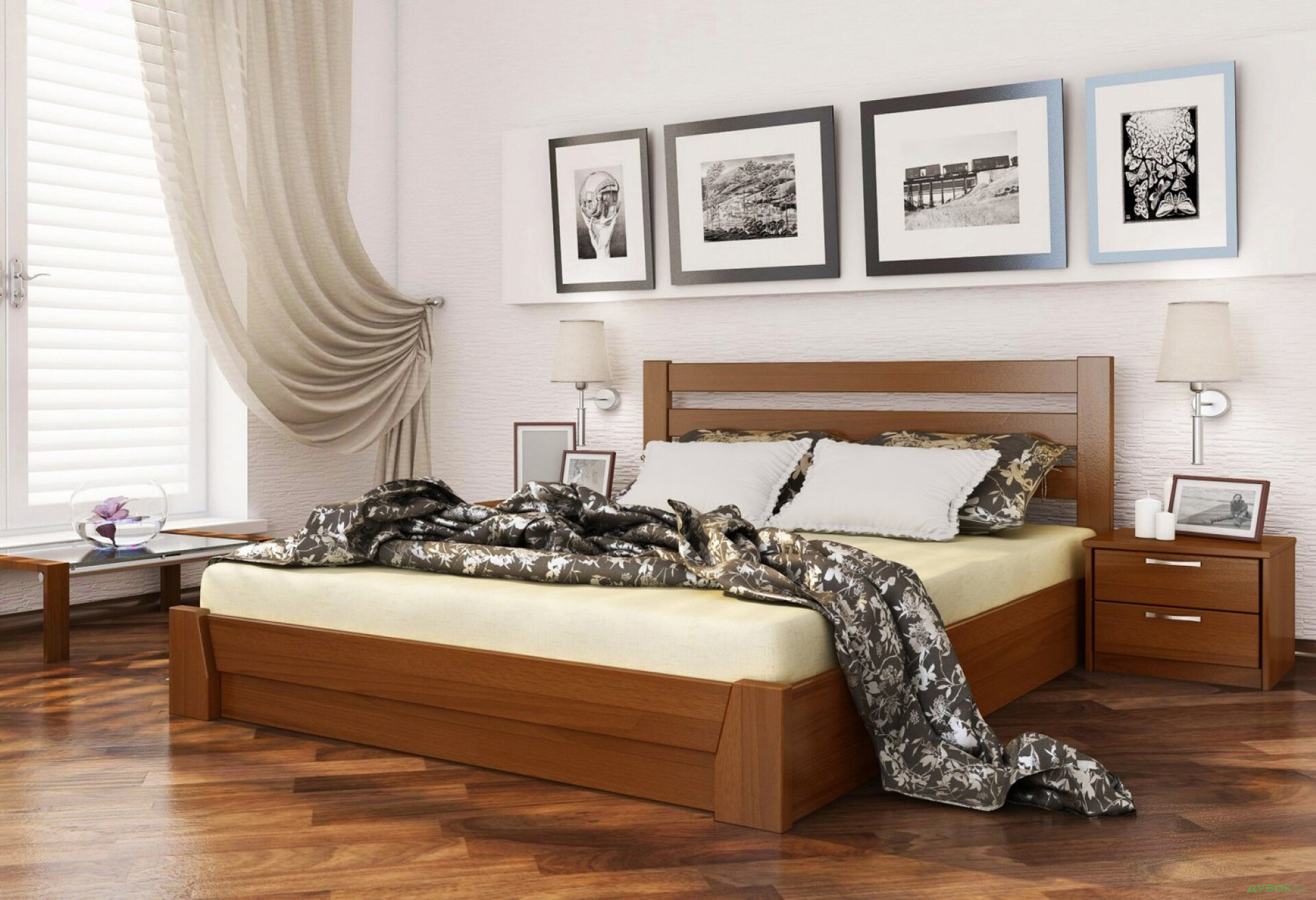 Фото 17 - Серия Тесса кровать Селена 120х200 подъемная (массив) Эстелла