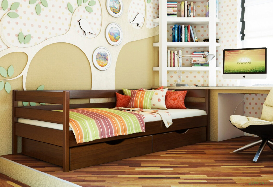 Серия Тесса кровать Нота 80х190 (массив) без ящиков Эстелла - Изображение 9 Изображение 9 - Серия Тесса кровать Нота 80х190 (массив) без ящиков Эстелла