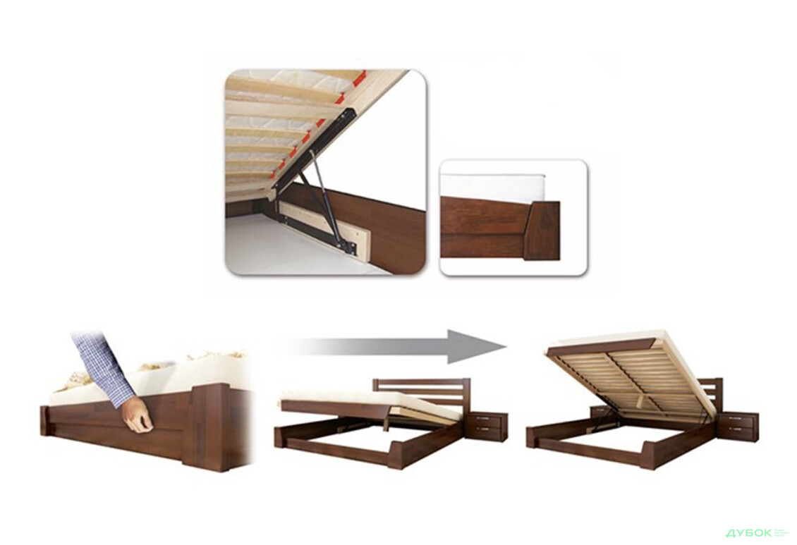 Изображение 2 - Серия Вега кровать Селена Аури 120х200 подъемная (массив) Эстелла