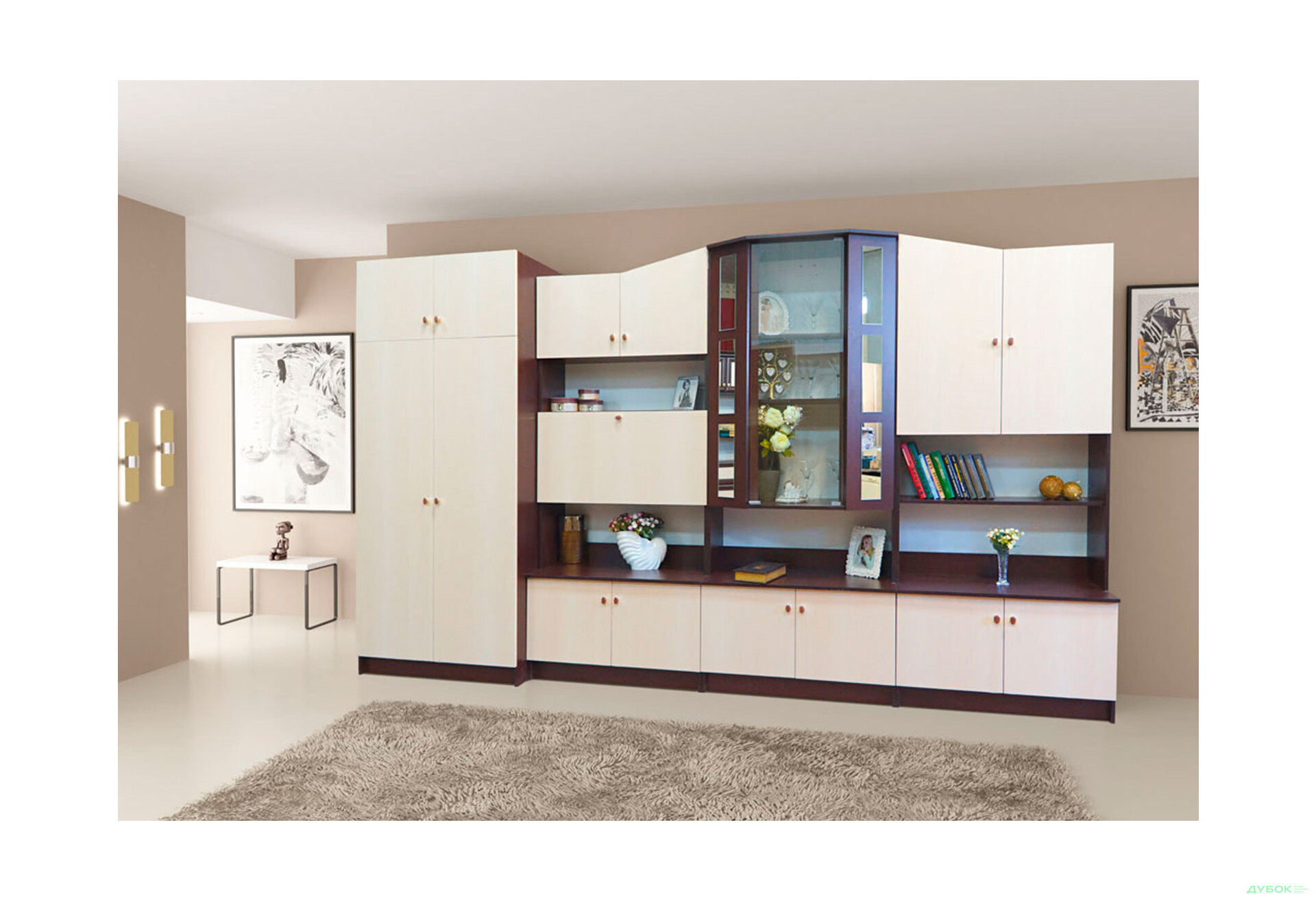 Комплект стенка с шкафом Svit Mebliv Оскар 360 см - Изображение 1 Изображение 1 - Комплект стенка с шкафом Svit Mebliv Оскар 360 см