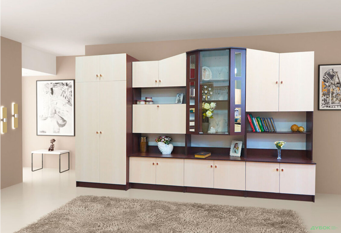 Комплект стенка с шкафом Svit Mebliv Оскар 360 см - Изображение 1 Изображение 1 - Комплект стенка с шкафом Svit Mebliv Оскар 360 см