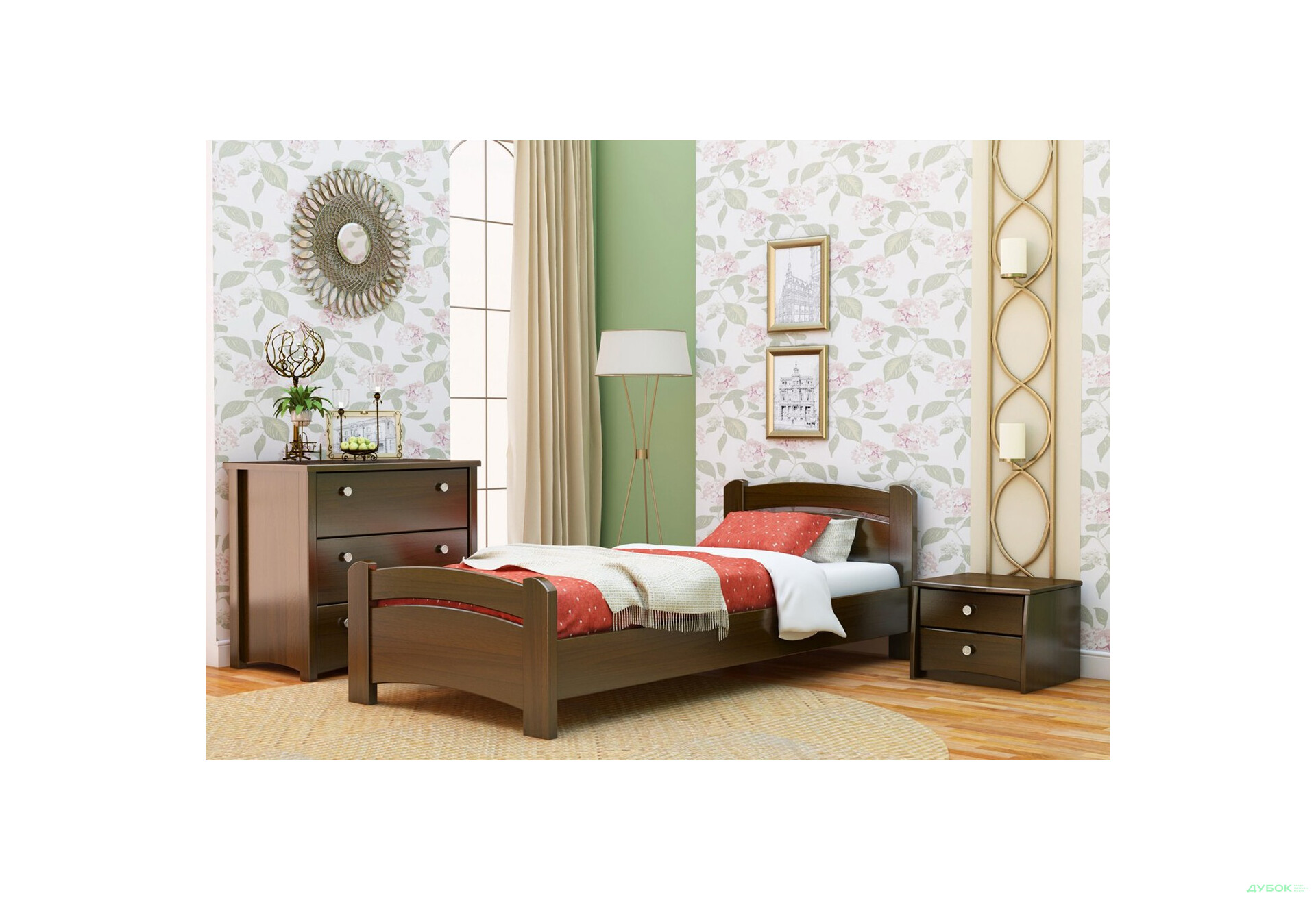 Серия Вега кровать Венеция 90х200 (массив) Эстелла - Изображение 9 Изображение 9 - Серия Вега кровать Венеция 90х200 (массив) Эстелла