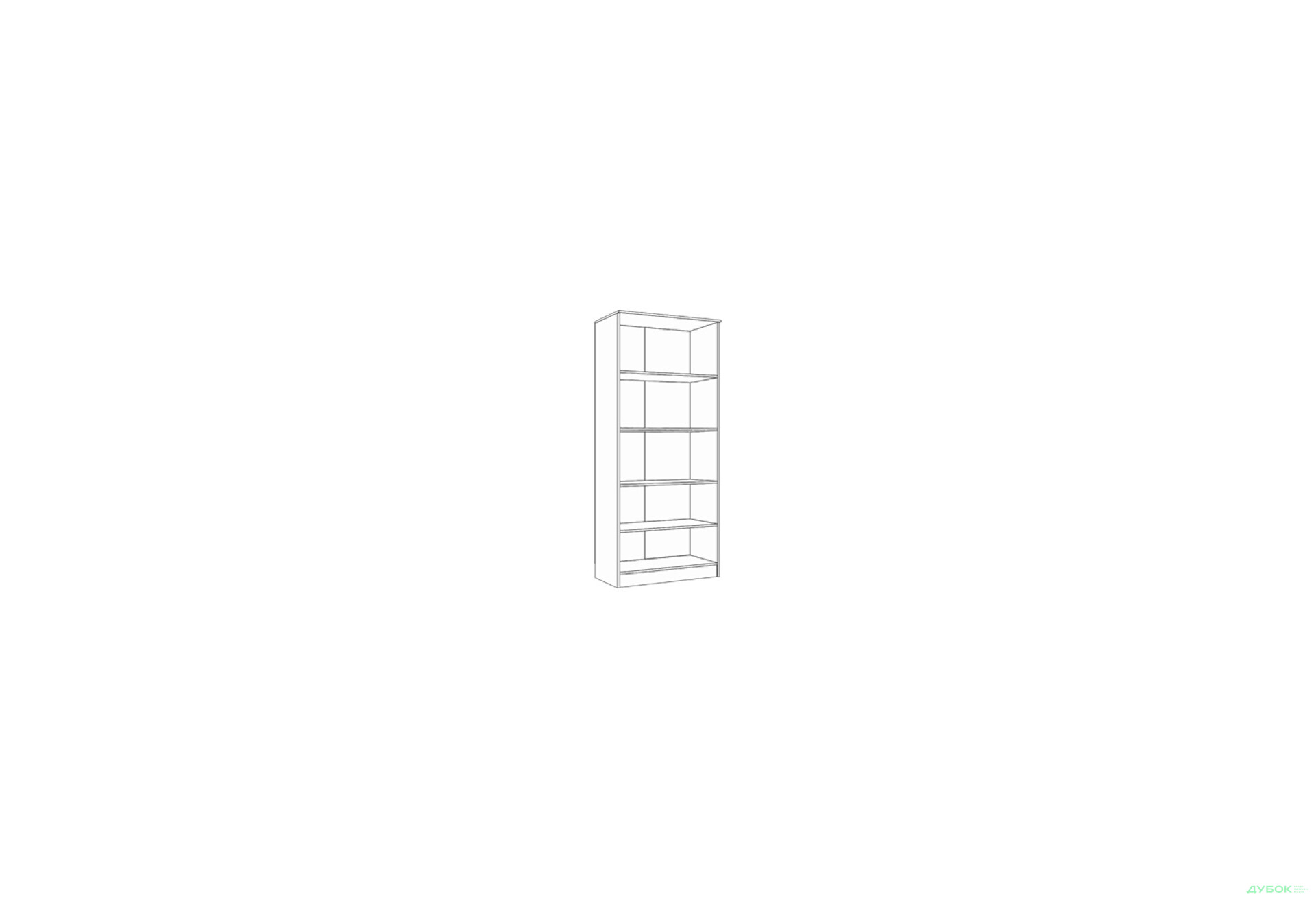 Зображення 2 - Шафа книжкова 4Д (800) Маттео Фенікс Меблі