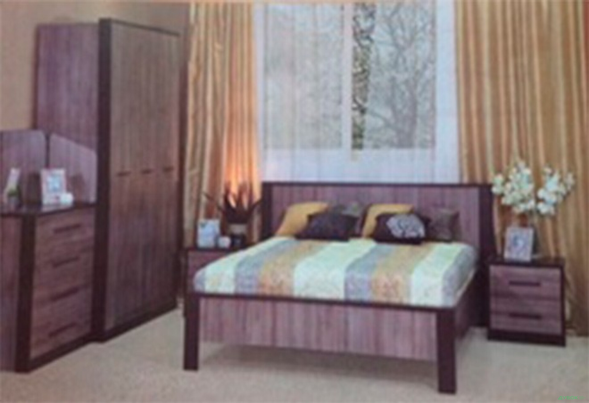 Фото 2 - Спальня Рига дуб шамоні Комплект 3D Embawood