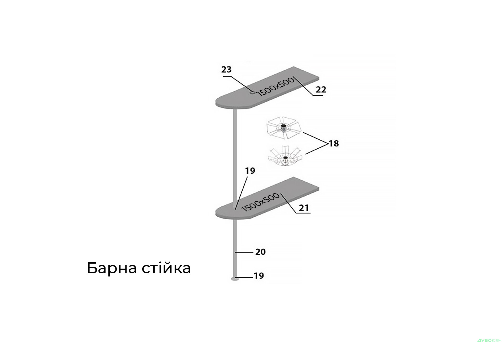 Изображение 2 - Барная стойка для кухонь MebelStar Мебель Стар