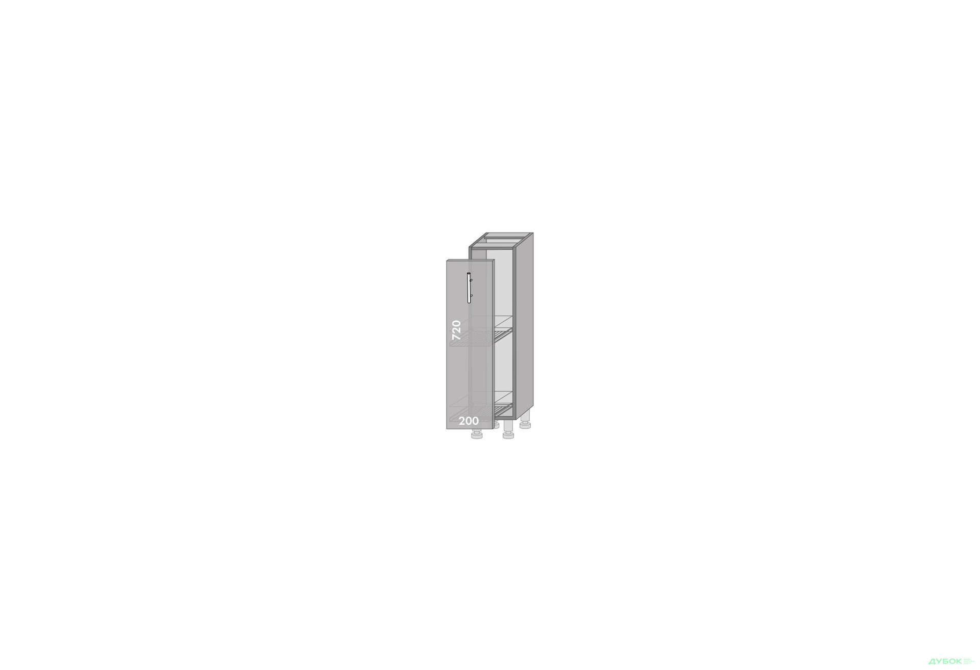 Низ 25 карго Хай Глосс / High Gloss Мебель Стар - Изображение 1 Изображение 1 - Низ 25 карго Хай Глосс / High Gloss Мебель Стар