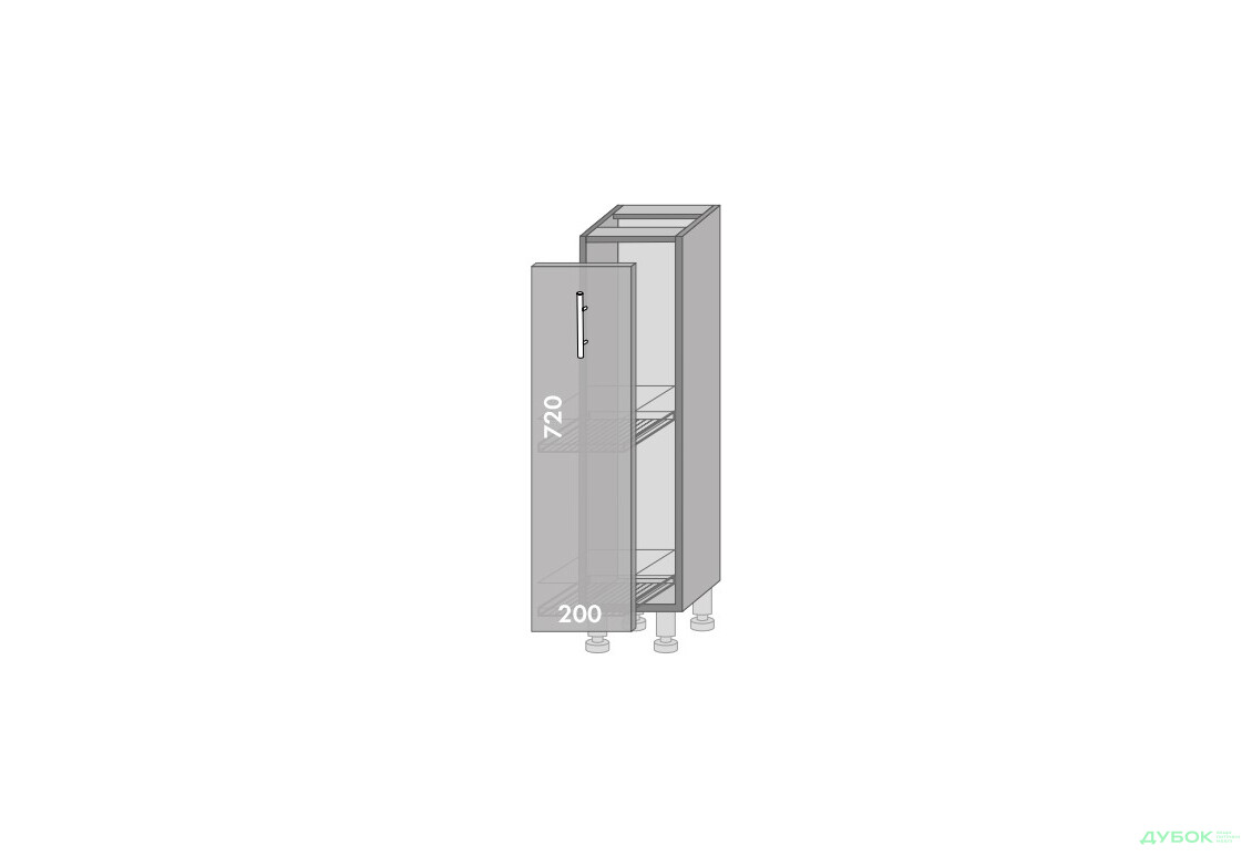 Низ 25 карго Хай Глосс / High Gloss Мебель Стар - Изображение 1 Изображение 1 - Низ 25 карго Хай Глосс / High Gloss Мебель Стар