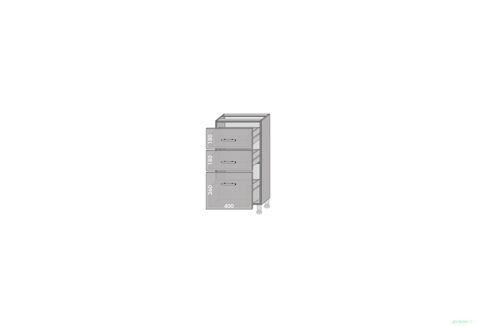 Низ 43 шухляды Хай Глосс / High Gloss Мебель Стар - Изображение 1 Изображение 1 - Низ 43 шухляды Хай Глосс / High Gloss Мебель Стар