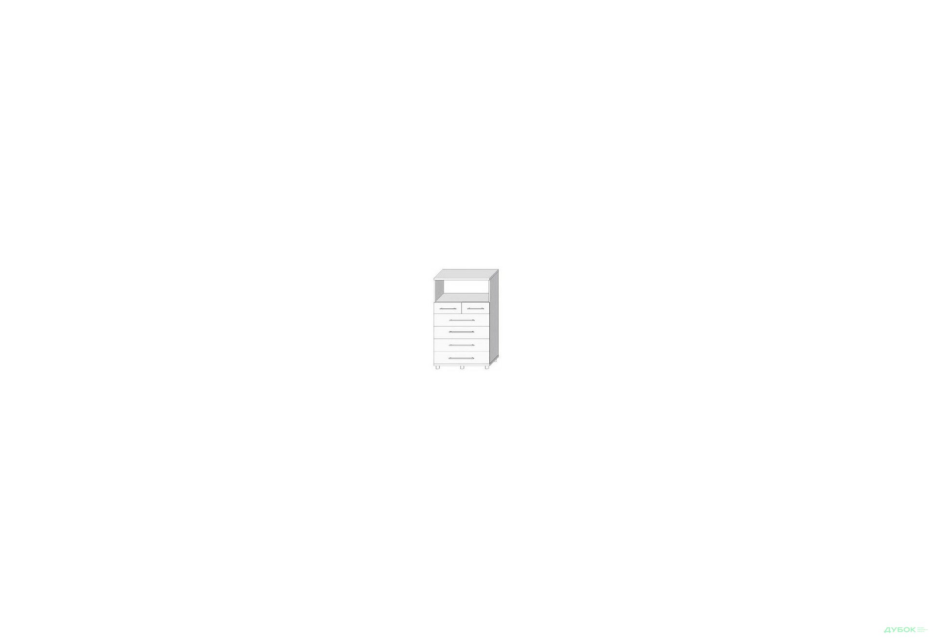 Зображення 2 - Комод 6Ш/1Д 800 Дебют