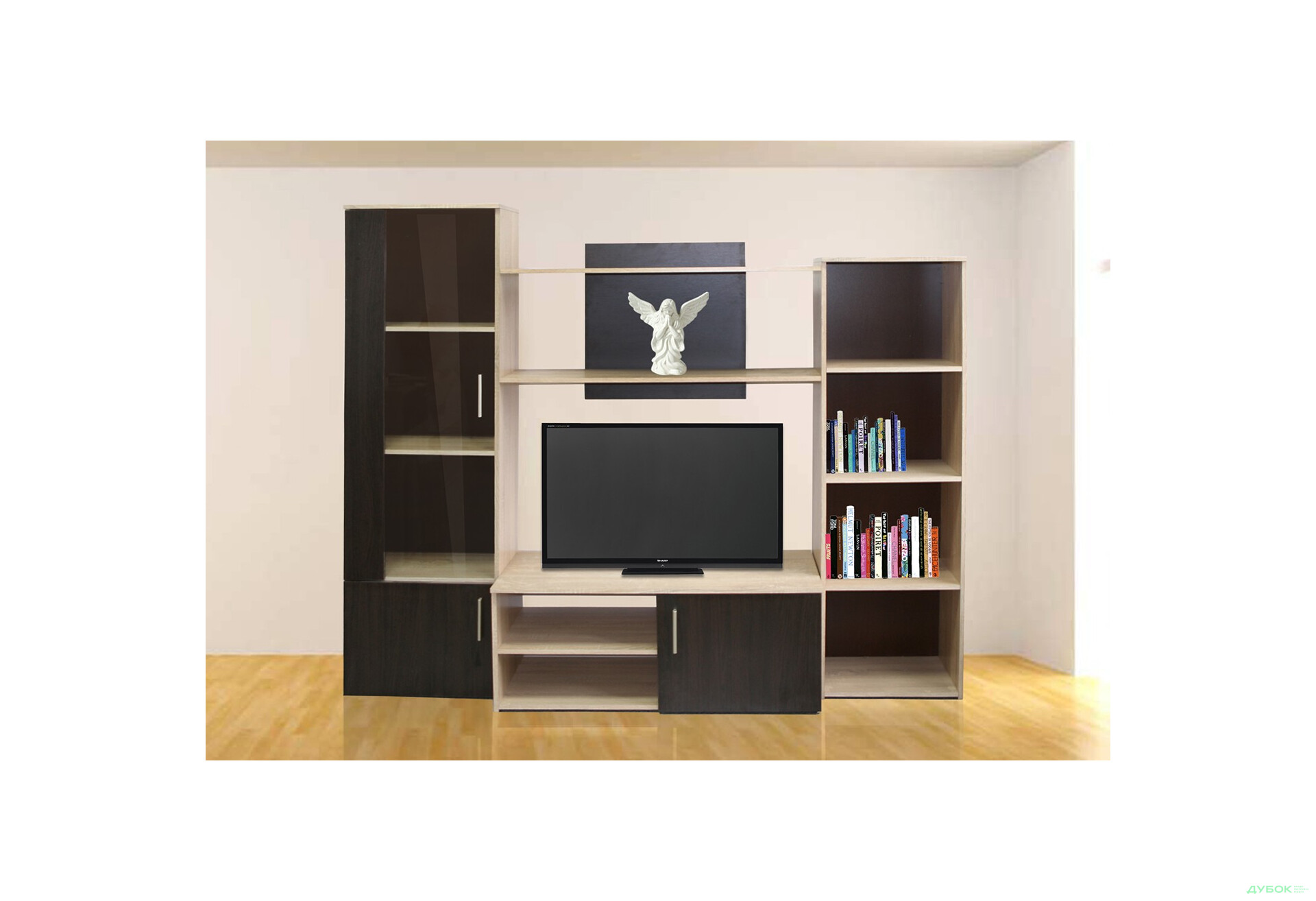 Стінка VMV holding Тігра 215 см Дуб сонома/Венге - Зображення 1 Зображення 1 - Стінка VMV holding Тігра 215 см Дуб сонома/Венге