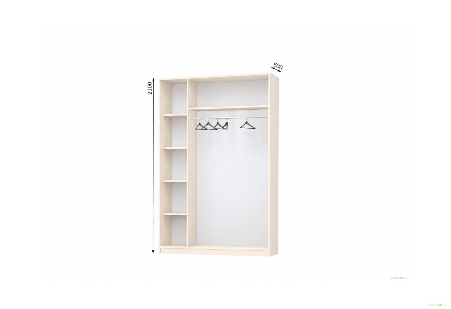 Изображение 1 - Корпус 1300х600 Шкаф-купе 2D 1300