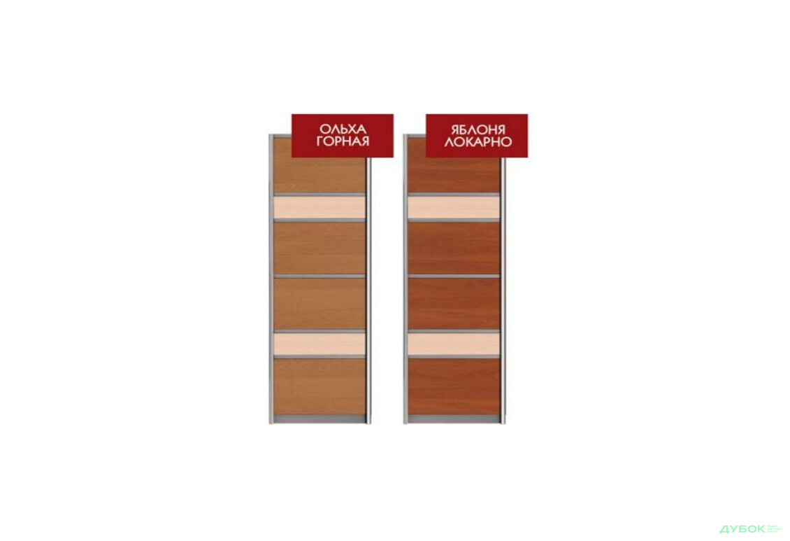 Зображення 2 - Фасад Комбі №6 ДСП 410 Шафа-купе 2D 900 MebelStar