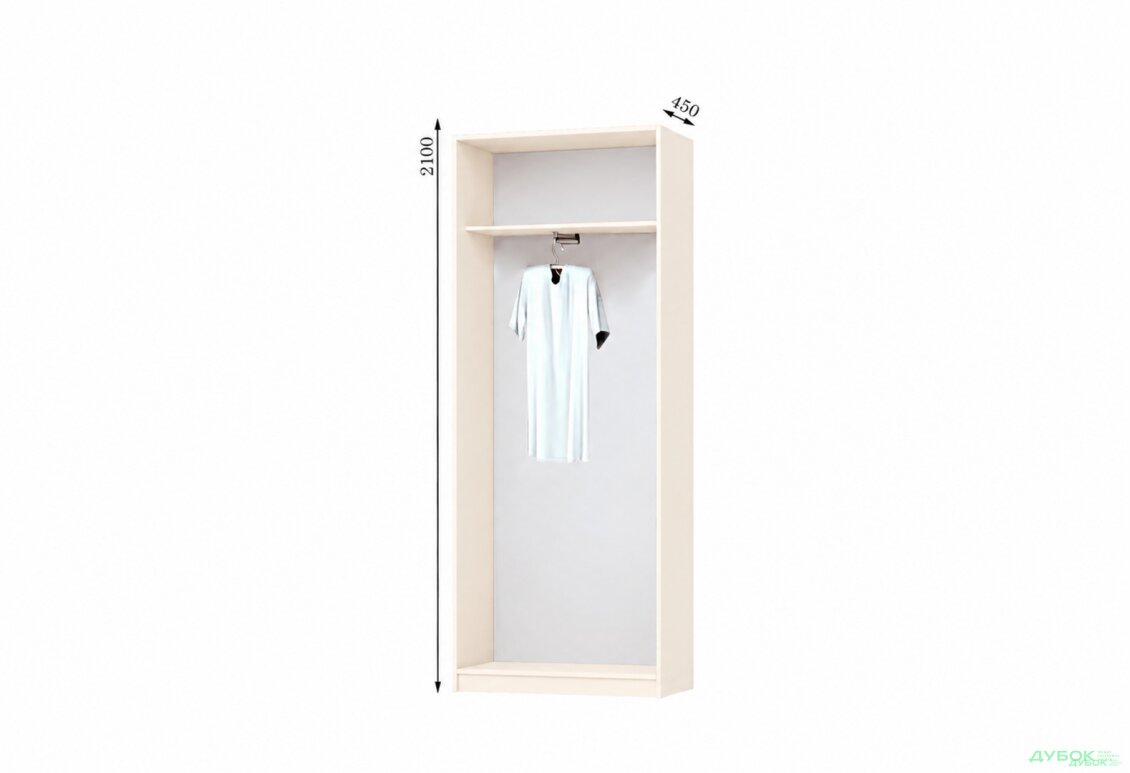 Корпус 900х450 УНИ Шкаф-купе 2D 900