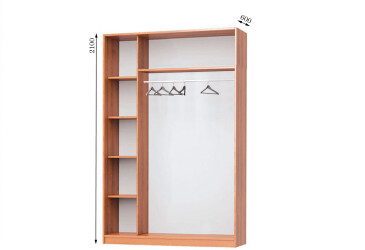 Корпус 1500х600 Шафа-купе 2D 1500 MebelStar