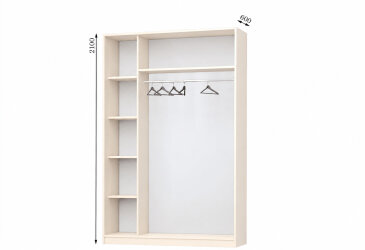 Корпус 1600х600 Шафа-купе 2D 1600