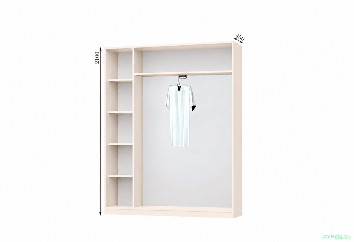 Корпус 1700х450 Шкаф-купе 2D 1700