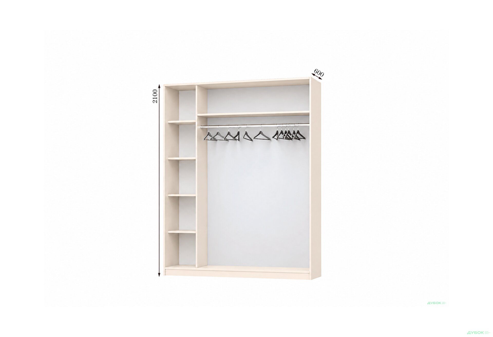 Изображение 1 - Корпус 1700х600 Шкаф-купе 2D 1700