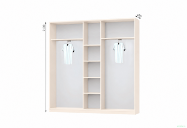 Корпус 2100х450 Шафа-купе 3D 2100
