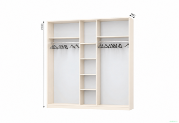 Корпус 2100х600 Шафа-купе 3D 2100