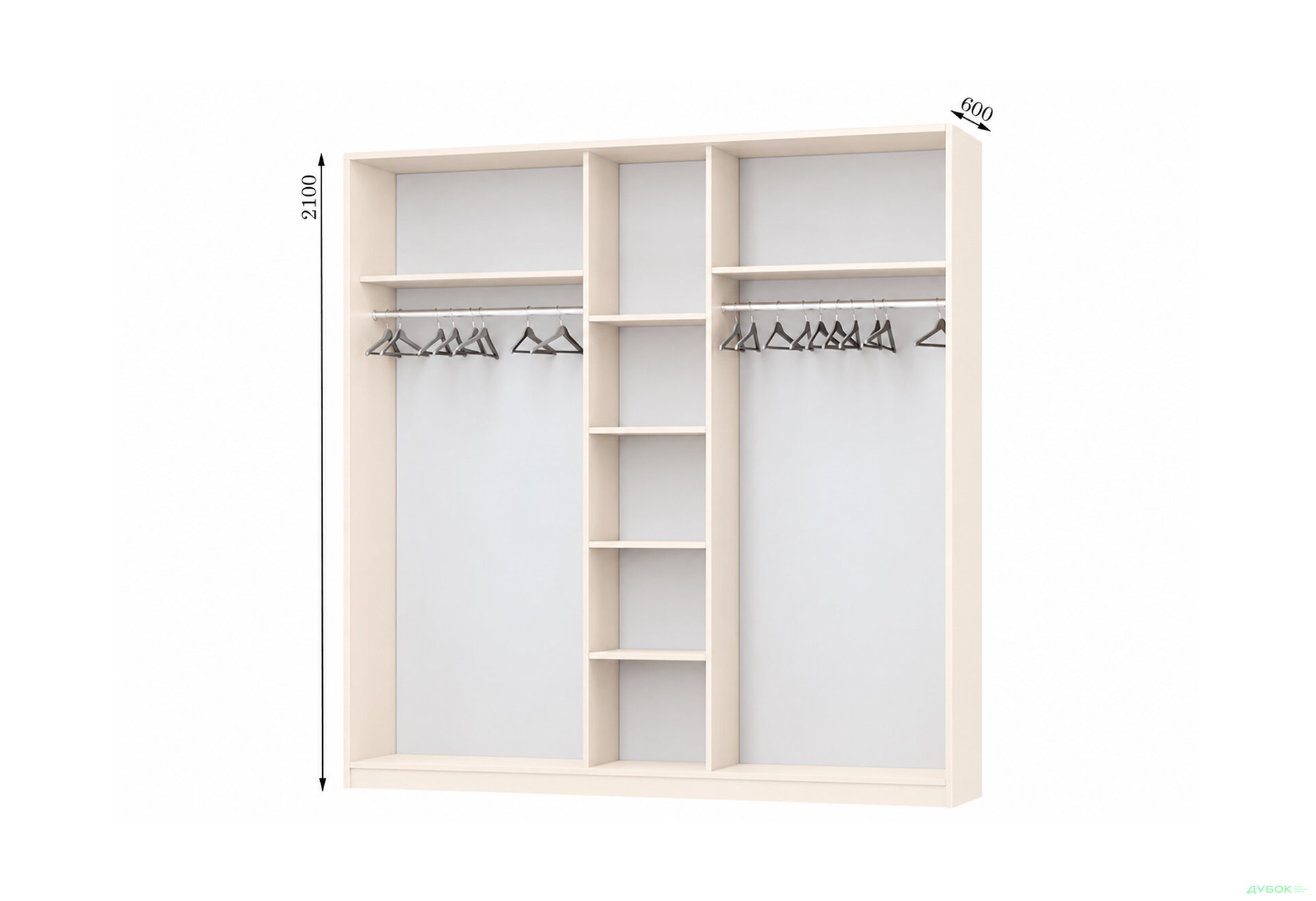 Изображение 1 - Корпус 2200х600 Шкаф-купе 3D 2200