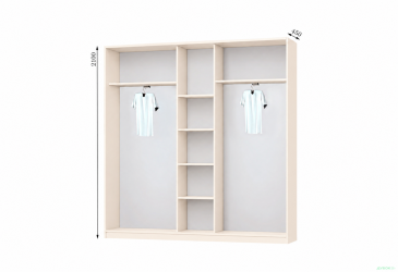 Корпус 2300х450 Шафа-купе 3D 2300