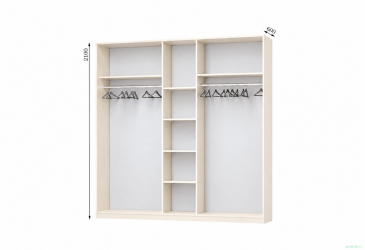 Корпус 2300х600 Шафа-купе 3D 2300