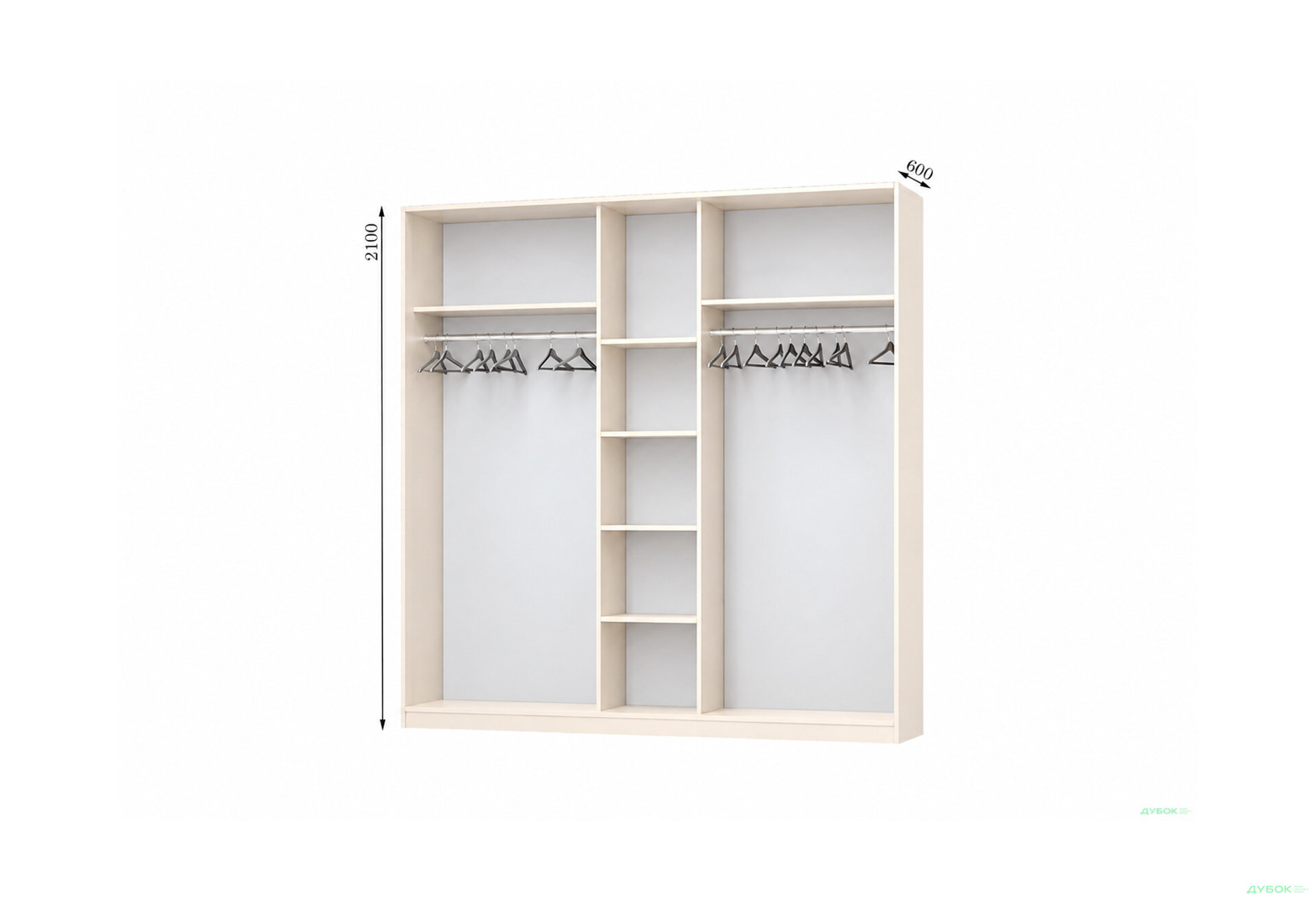 Изображение 1 - Корпус 2400х600 УНИ Шкаф-купе 3D 2400