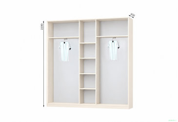 Корпус 2600х450 УНІ Шафа-купе 3D 2600