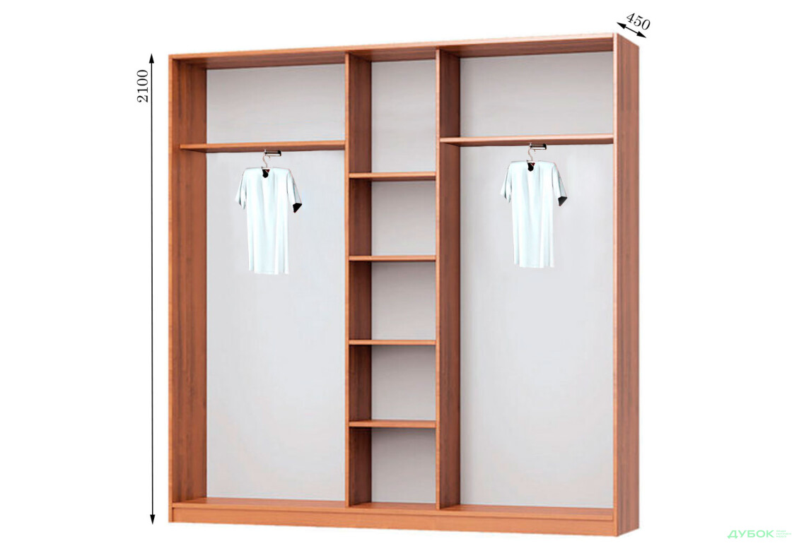 Корпус 2600х450 УНІ Шафа-купе 3D 2600 MebelStar