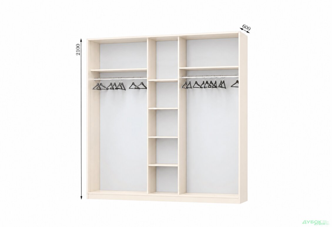 Корпус 2700х450 УНИ Шкаф-купе 3D 2700